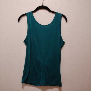 Fabletics Green Open Back Workout Tank Top